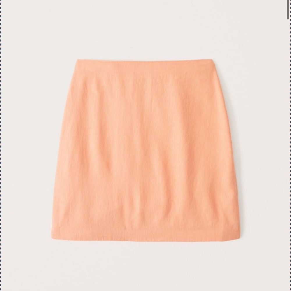 NWT A&F Linen-Blend A-Line Mini Skirt
